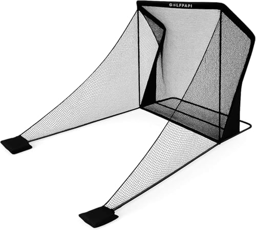Golf Practice Net – Compact Golf Hitting Net with Steel Frame and Side Net Protection – Indoor & Outdoor Golf Training Net for Backyard, Garage, or Simulator Use 7.5 & 10 ft - size: 10 Feet Wide