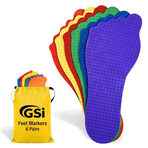 GSi Spot Markers – Non-Slip Non-Toxic Poly Spots – Floor Markers for PE, Sports & Classroom Activities - size: 2.⁠ ⁠Feet
