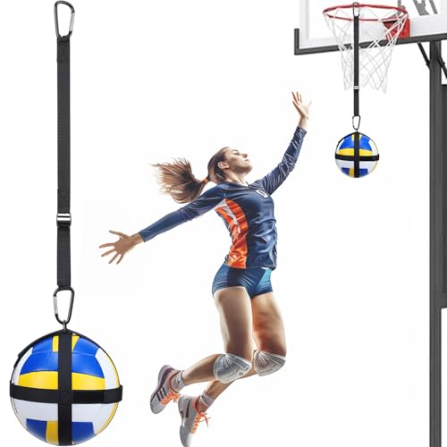 Adjustable Volleyball Spike Trainer, Solo Volleyball Serve Trainer Volleyball Hitting Trainer, Volleyball Training Equipment Volleyball Training Aids, Improve Jumping, Arm Speed, Spiking Power