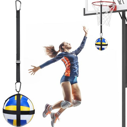 Adjustable Volleyball Spike Trainer, Solo Volleyball Serve Trainer Volleyball Hitting Trainer, Volleyball Training Equipment Volleyball Training Aids, Improve Jumping, Arm Speed, Spiking Power
