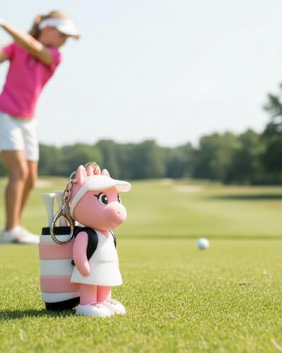 Animal Caddy Golf Tee Holder, Includes 8 Golf Tees, Fun Golf Accessory for Men & Women, Golf Gift - color: Pink, style: Pony Caddy