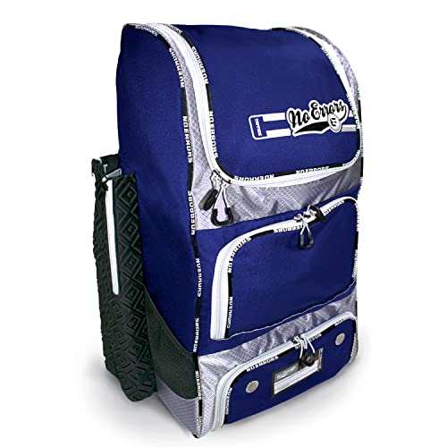 No Errors Top Pick Baseball Backpack for Kids - Heavy Duty Youth Baseball and Softball Bag with Fence Hooks - Dual Glove and Bat Compartments - color: Royal Blue