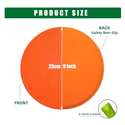 Spot Markers 4 Inch 9 Inch Non Slip Rubber Floor Markers Flat Field Cones Poly Dots for Soccer Basketball Sports Speed Agility Training and Drills - style: 9inch 18pcs