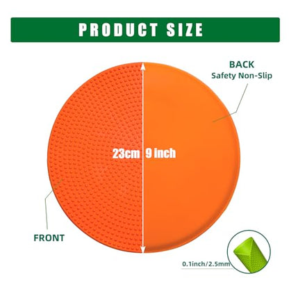 Spot Markers 4 Inch 9 Inch Non Slip Rubber Floor Markers Flat Field Cones Poly Dots for Soccer Basketball Sports Speed Agility Training and Drills - style: 9inch 27pcs