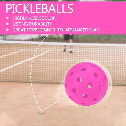 6 Pack Sports Outdoor Pickleballs - 40 Pickleball Balls - USA Pickleball Balls (USAPA) Approved - Official US Open Ball - color: Pink, style: 24 - Pack