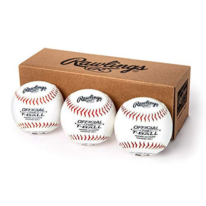Rawlings | Official T-Balls | TVB | Youth/6u | 3 Count | Sponge Rubber Core | Indoor/Outdoor