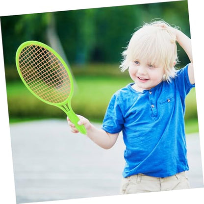 Sosoport Outdoor Tennis with Soft Balls Durable Plastic Racket for Boys and Safe Non Scratch Design for Indoor and Outdoor Sports Play