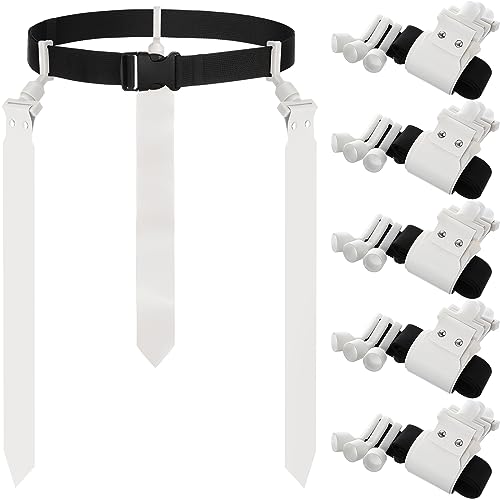 Junkin 6/8/10 Players Flag Football Sets Adjustable Football Belts and Flags for Youths Teens Kids Adults Players Sports Team - color: White