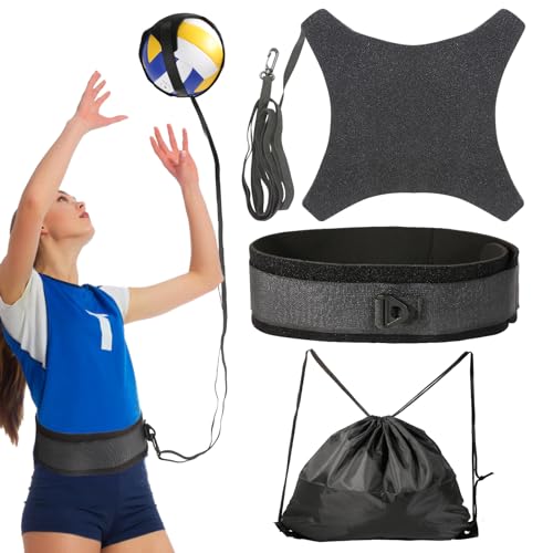 Davllin Volleyball Training Equipment Aid,Premium Volleyball Rebounder Trainer Kit,Solo Practice Trainer for Serving Setting Spiking and Arm Swing,Volleyball Gifts for Teen Girls & Boys - style: 4-in-1 Basic