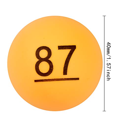 100Pcs Numbered Table Tennis Balls Beer PingPong 40mm Raffle Balls Lottery Balls Printed with Numbers for Party Games - color: Yellow