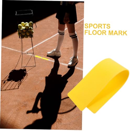 ibasenice 6pcs Tennis Court Markers Rectangular Training Signs for Soccer Basketball Tennis Brightly Training Equipment for
