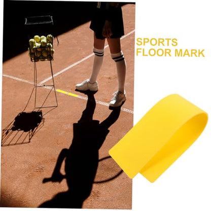 ibasenice 6pcs Tennis Court Markers Rectangular Training Signs for Soccer Basketball Tennis Brightly Training Equipment for