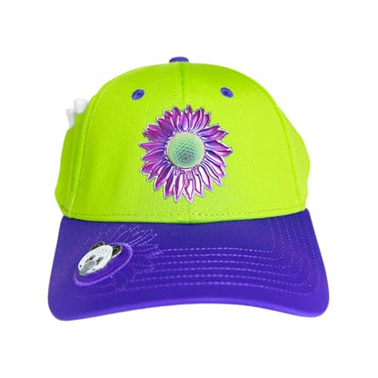 Ladies Adjustable Hats - Tee Holder with Tees & Bill Magnet with Ball Marker - 100% Custom Made - color: Jokers Wild Bonk, style: Center