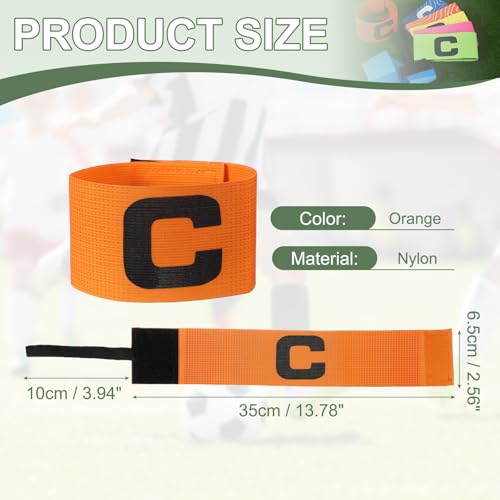 Captain Arm Bands for Soccer, Soccer Captain C Armband, Elastic Protective Arm Badge Adjustable Bands