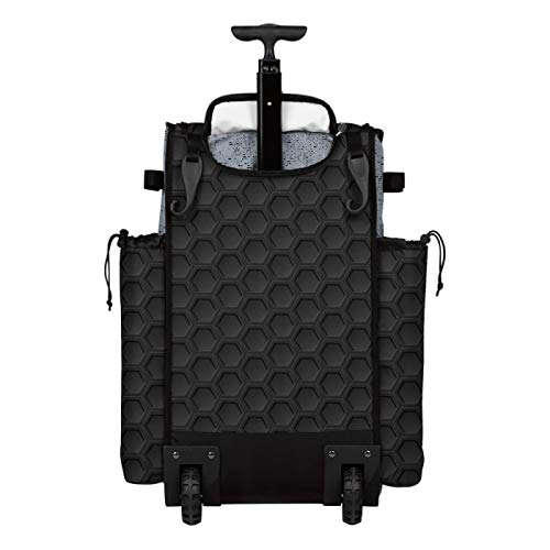 Boombah Rolling Superpack 2.0 3DHC Baseball/Softball Gear Bag - 23-1/2" x 13-1/2" x 9-1/2" - Multiple Colors - Telescopic Handle and Holds 4 Bats - Wheeled Version - color: Black/Gray