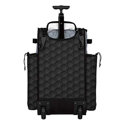 Boombah Rolling Superpack 2.0 3DHC Baseball/Softball Gear Bag - 23-1/2" x 13-1/2" x 9-1/2" - Multiple Colors - Telescopic Handle and Holds 4 Bats - Wheeled Version - color: Black/Gray