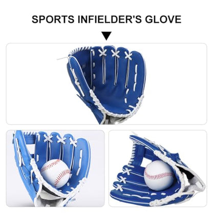 PRETYZOOM 9.5-inch Pu Infielder Baseball Glove Thick Padding Pitcher Training Mitt Sports Batting Glove for Youth Baseball Practice