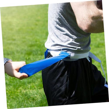 1Set Multi Use Football Waist Flag Set Belts Flags for Youth Rugby Games Outdoor Training Activities