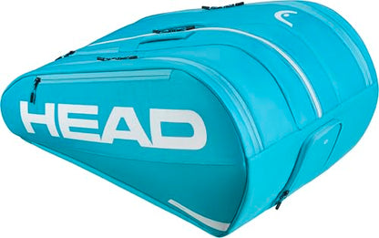HEAD Tour Racquet Bag XL (12R) Tennis Bag - Holds Up to 12 Racquets, CCT+ Climate Control Technology, 3 Main Compartments, Shoe Pocket & Backpack Carry System - color: Blue