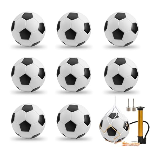 8 Pcs Soccer Ball Bulk with Pump Needles, Size 5 Sport Soccer Ball Training Ball for Adult Soccer for Christian Charity Donation Supplies, World Cup, Practice, School, Game, Indoor Outdoor Use