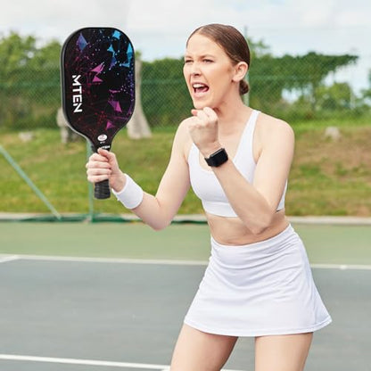 Pickleball Paddles Set of 2 or 4, or Single Paddle – USAPA Approved Fiberglass Surface Pickleball Rackets Set for Men & Women - color: Black*1