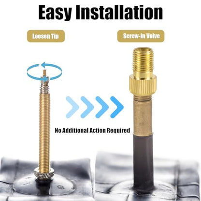 33pcs Bicycle Valve Adapter Set, Brass Bike Valve Adapter Bike Tire Inflator Air Pump Needles Adapter Tool Kit for Bikes Sports Balls Balloons Inflatable Device for Presta Schrader