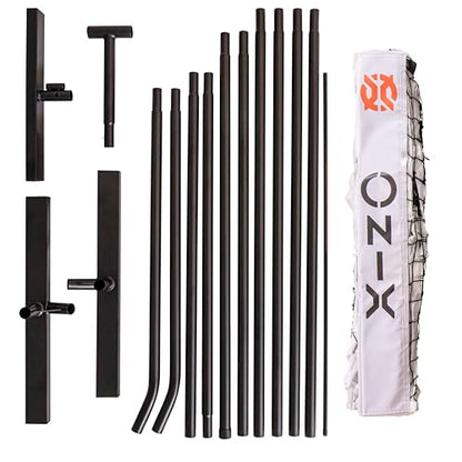 ONIX Pickleball 2-in-1 Regulation-Size Portable Net and Practice Net Set Includes Carrying Case with Wheels
