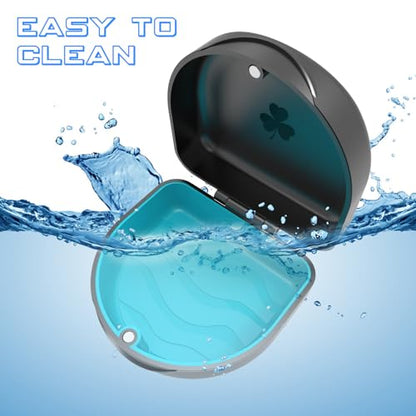 Retainer Case,Orthodontic Mouthguard Cases (Black)