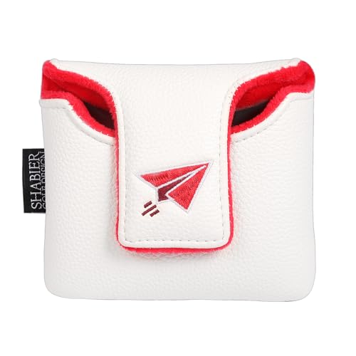 Golf Head Cover with RBF Design for Golf Club - size: for Large Mallet, style: White