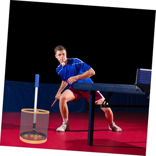 ABOOFAN Table Tennis Ball Picker with Telescopic Handle Portable Pingpong Ball Retrieval Net Durable Synthetic Fiber Construction for Efficient Training and Easy Storage