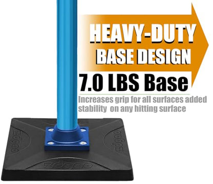 LOMGWAYS Baseball/Softball Batting Tee-Height Adjustable Premium Portable Baseball Tee with Removable Rubber Top and Heavy-Duty Base for All Ages - style: Blue 25"-47"