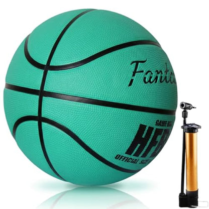 Size 7 Basketball, Premium Rubber Basketball, Perfect for Indoor & Outdoor Training