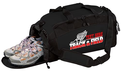 Personalized Track and Field Duffel Bag – Custom Name & Team Colors – Track Athlete Gear Bag for Boys & Girls – Lightweight Sports Travel Bag for Meets & Practice