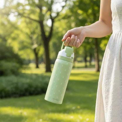 Botanical Insulated Stainless Steel Water Bottle with Straw for Sports and Travel, 32oz, Gifts for Women Girls Friends Teens Birthday Christmas - color: Botanical