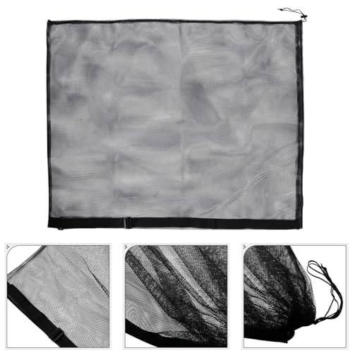 Hemoton Heavy-duty Mesh Drawstring Basketball Soccer Volleyball Ball Carrier Bag Large Capacity Single Shoulder Sports Equipment Storage Sack for Outdoor Team Sports