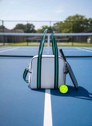 Personalized Pickleball Bag for Women, Custom Pickle ball Tote Bag with Paddle Holder, Large Spacious Shoulder Bag, Add Name Logo Monogram or Design, Pickleball Gifts for Players