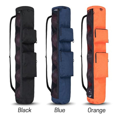 VISEMAN Mesh Equipment Bag for Balls Heavy Duty Sport Equipment Bag with Adjustable Shoulder Straper Design for Gym Training,Soccer,Football,Basketball,Volleyball - color: Navy Blue