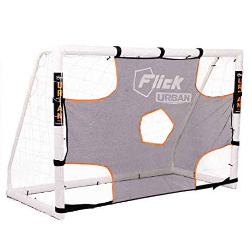 Flick Soccer Urban Target Sheet – 5 Scoring Target Zones – Football Training Net for Penalty Shootouts – Fits All 12 Foot x 6 Foot uPVC Goals – Detachable - size: 12 foot x 6 foot