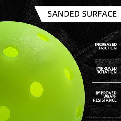 Pickleball Balls | Crack-Resistant | 40 Holes Outdoor & Indoor Pickle Balls | High Bounce, Perfectly Balanced Pickle Ball for Tournament Play - color: 50PC