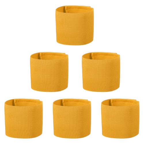 Captain Armbands, Adjustable Leader Arm Bands for Soccer Elastic Team Sport Arm Band-Fitting for Football/Volleyball/Rugby - color: Gold