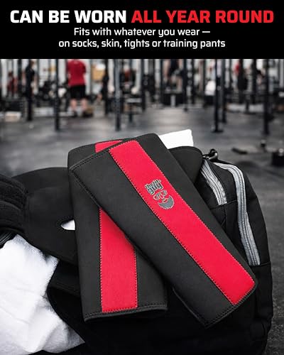 THEFITGUY Rope Climbing Shin Guards | 7mm Padded Front Protection | Absorbs Rope Burns & Box Jump Impact | Quick On & Off | for Rope Climbs, Box Jumps, Cross-Training & Functional Training