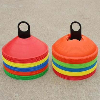 Cabilock Soccer Cone Holders 8-Pack Football Training Stand with Disc Cone Storage Rack Portable Carrying Holder for Sports Field Agility and Marking Discs