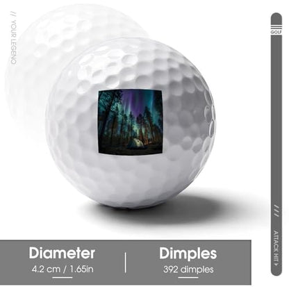 Northern Lights Camping Tent Golf Ball Soft Feel Golf Practice Balls for Golfs Course Daily Training