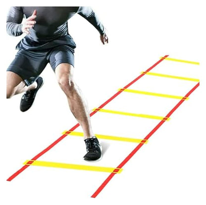 Agility Ladder Cones Football Training, Speed Agility Training Set, for Indoor/Outdoor Personal Training - size: 3m