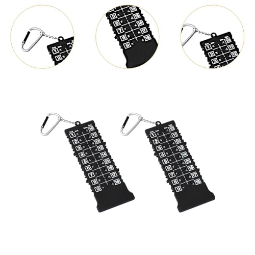 2 Pieces Golf Score Counter Small with Carabiner Chain Golf Scorer for