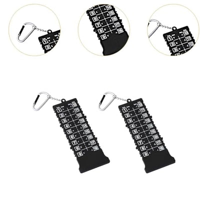 2 Pieces Golf Score Counter Small with Carabiner Chain Golf Scorer for