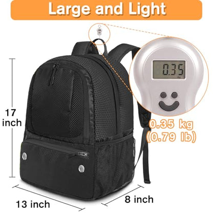 YOREPEK Soccer Backpack,Soccer Bag with Ball Holder, Water resistant Sport Equipment Bags Fit Basketball Volleyball Football - color: Coal Black