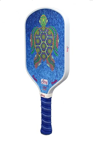4Joy Pickleball Paddle Premio Series - Thermoformed Premium T700 Carbon Fiber Pickleball Paddless - Professional Pickleball Rackets for Women & Men - 16mm Honeycomb Core - USAP Approved - style: Turtle