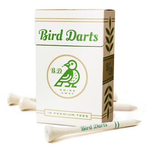 Premium Bamboo Wood Golf Tees, 18/72/180 Units (Packs of 18), 2 ¾ Golf Tees in Cigarette-Style Packaging, Durable, Biodegradable, Golf Tees Wood for Stylish Golfers - size: 18 Units (Pack of 1)