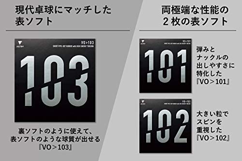VICTAS(ヴィクタス) 卓球 表ソフトラバー VO103 レッド 020242 MAX